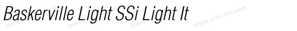 Baskerville Light SSi Light Italic字体转换